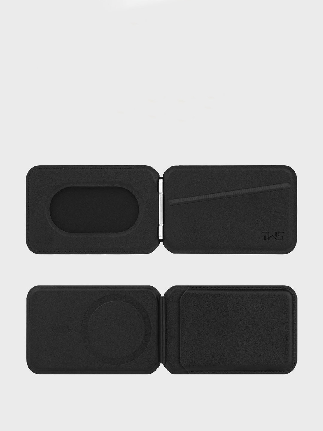 

The Wallet Store Men Leather Two Fold Wallet, Black