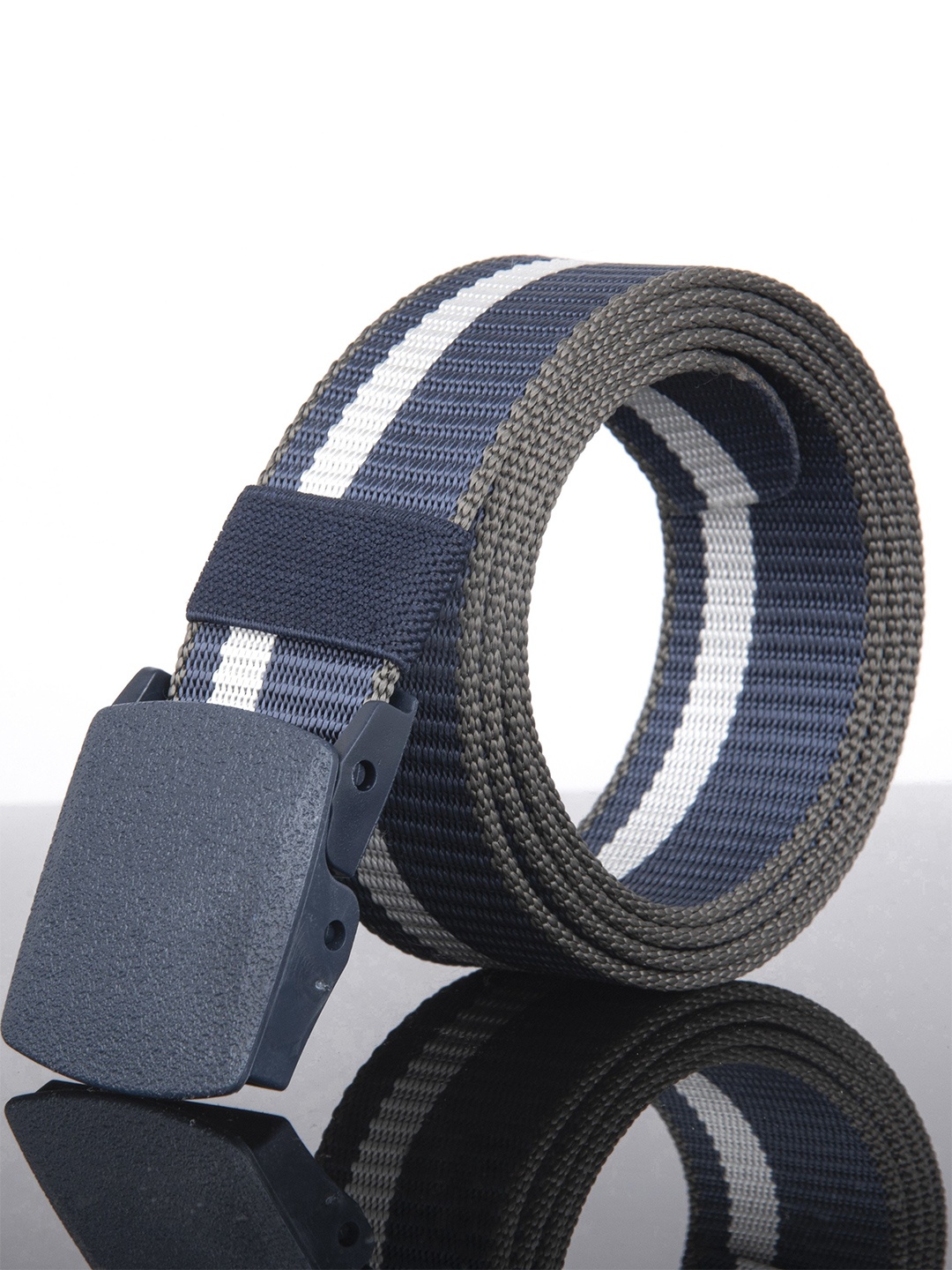 

Metronaut Men Textured Formal Belt, Blue