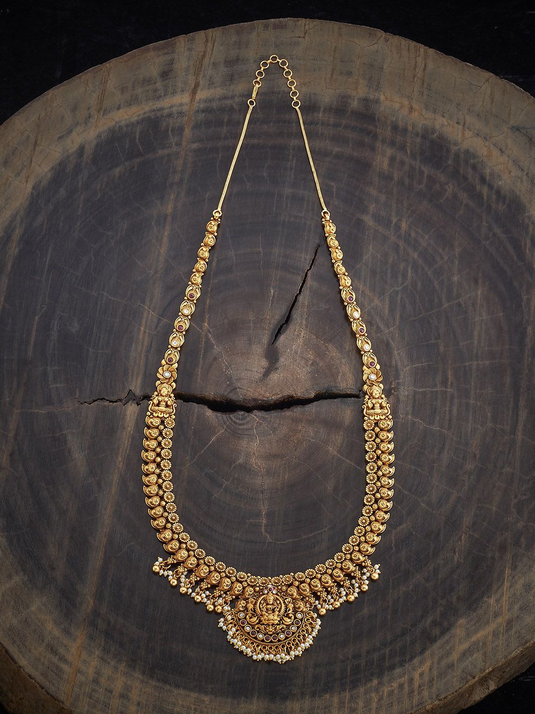 

Kushal's Fashion Jewellery Copper Gold-Plated Antique Necklace