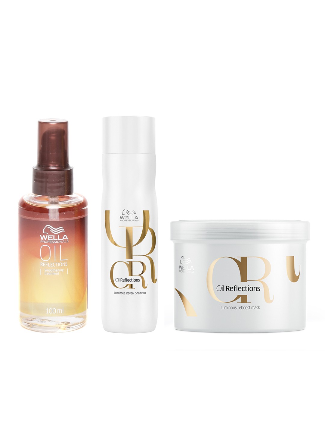 

WELLA PROFESSIONALS Set Of 3 Luminous Shampoo 250ml, Hair Mask 150ml & Treatment Oil 100ml, Cream