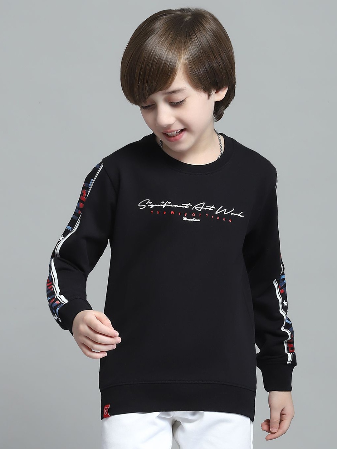 

Monte Carlo Boys Printed Sweatshirt, Black