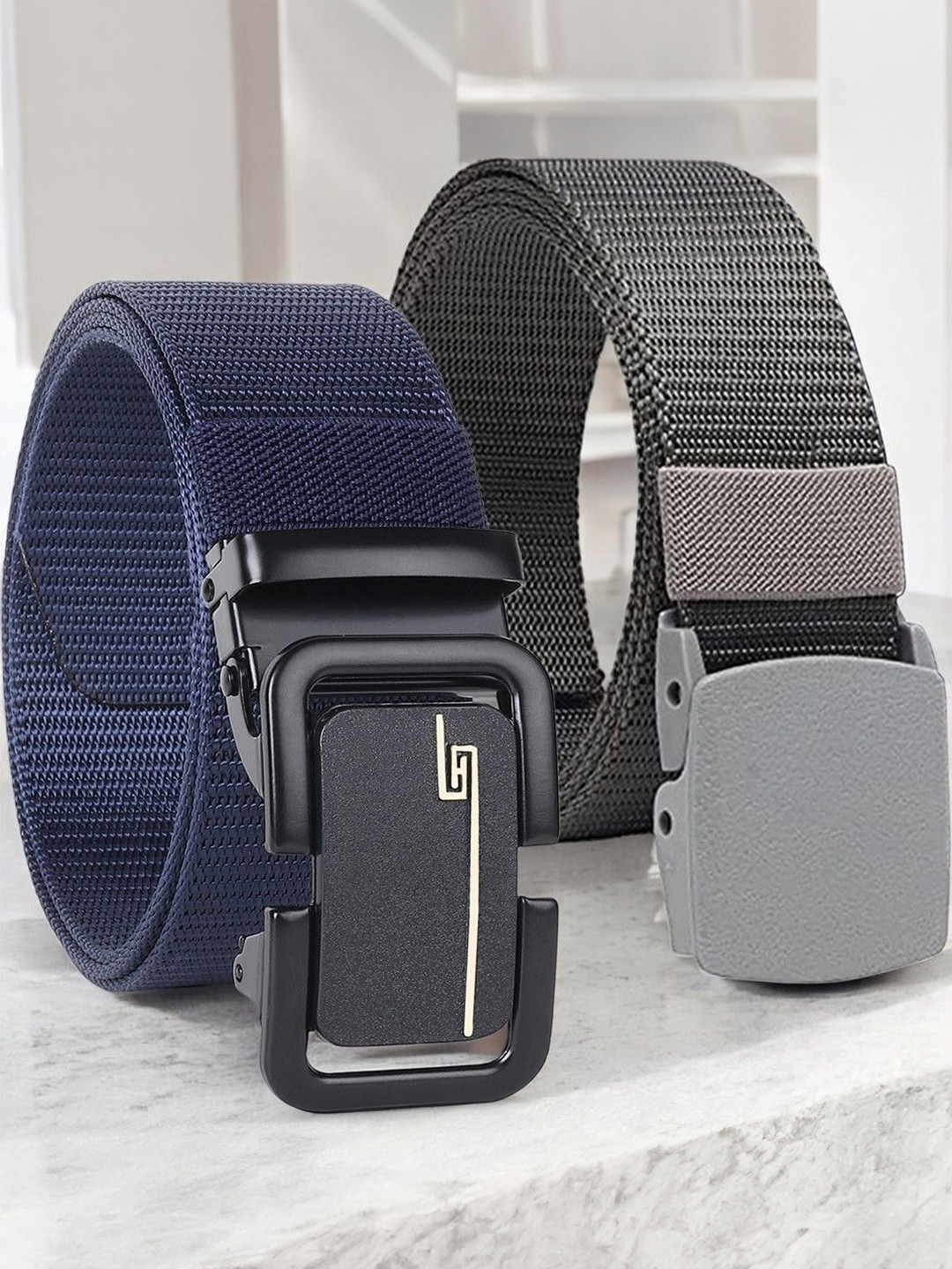 

Provogue Men Textured 2 Belt, Blue