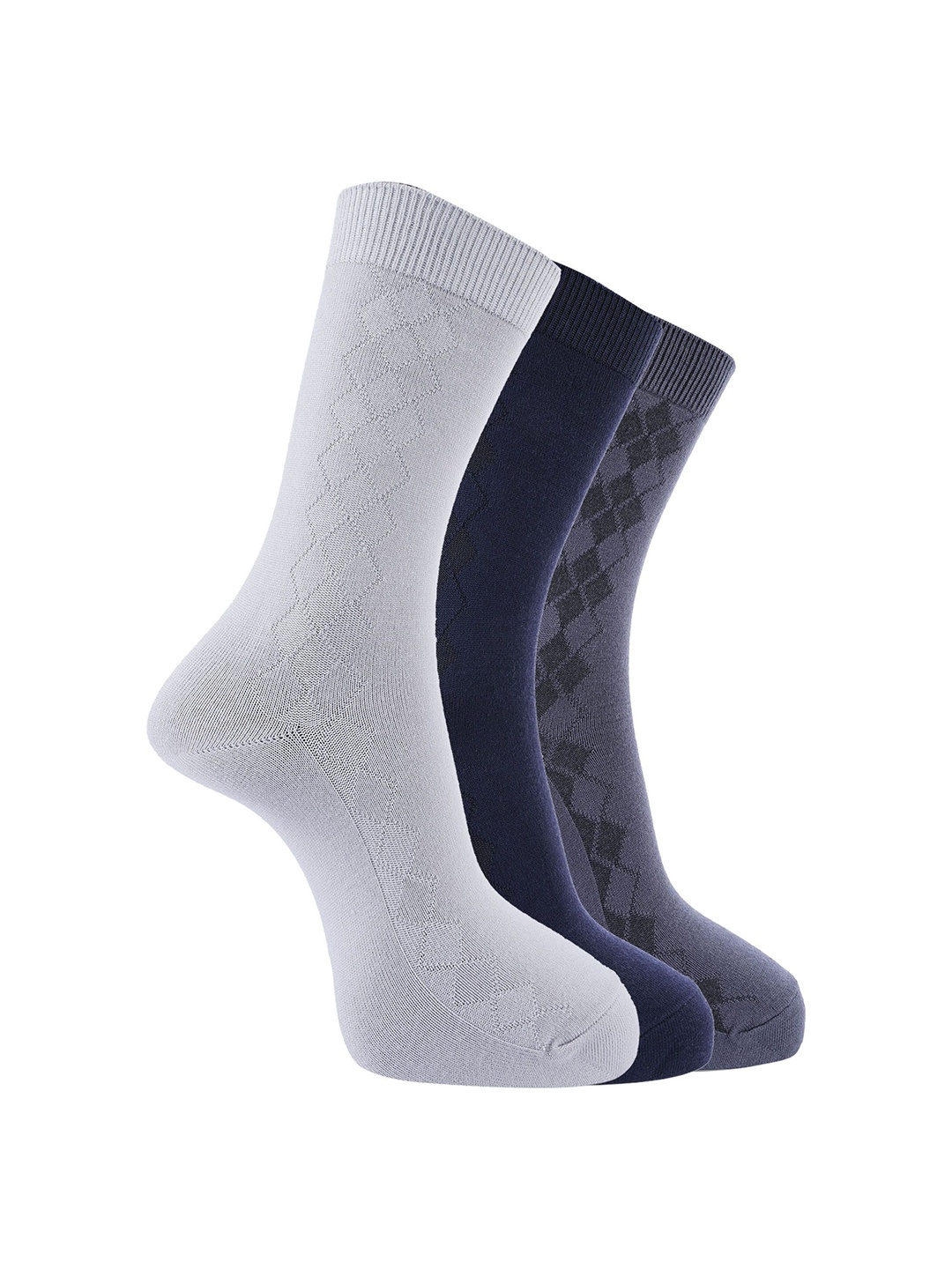 

Dollar Men Pack of 3 Calf Length Socks, White