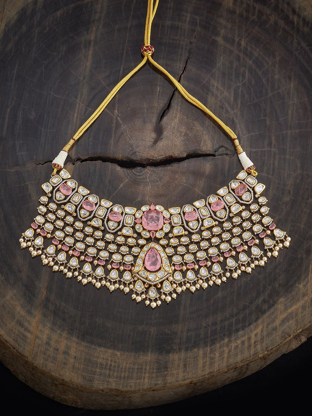 

Kushal's Fashion Jewellery Copper Necklace, Gold