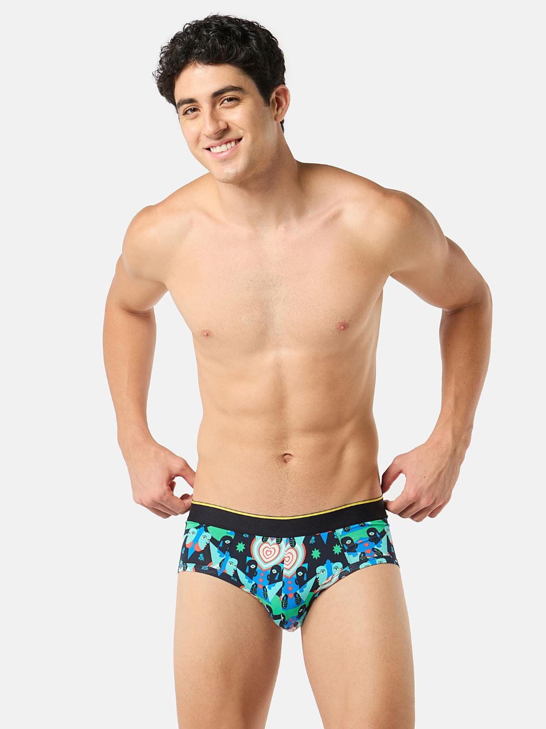 

Bummer Men Underwear Mircomodal Printed Brief BRYM01S, Blue