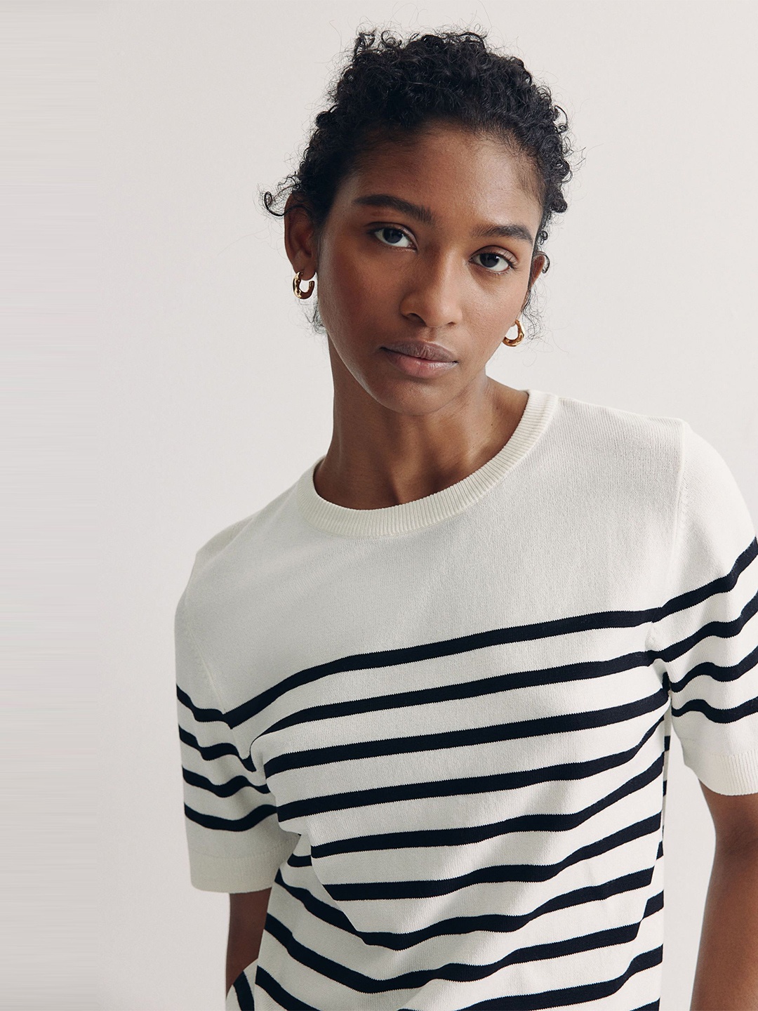 

H&M Fine-Knit Top, White