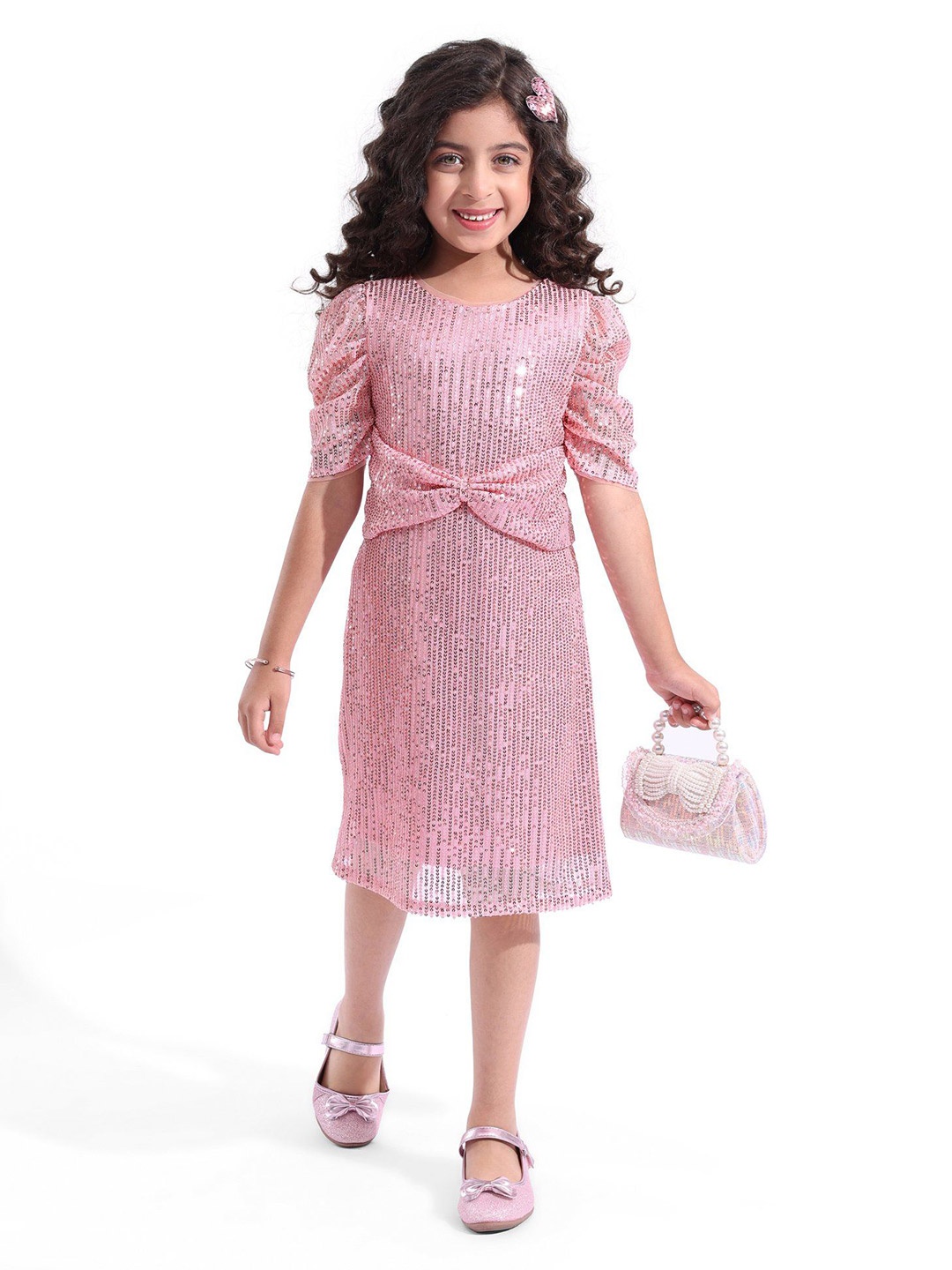 

Hola Bonita Girls A-Line Dress, Pink