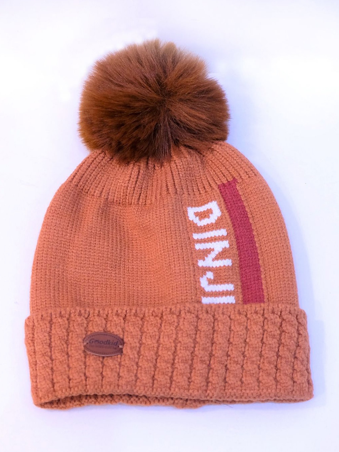 

TIPY TIPY TAP Kids Text Print Beanie, Brown