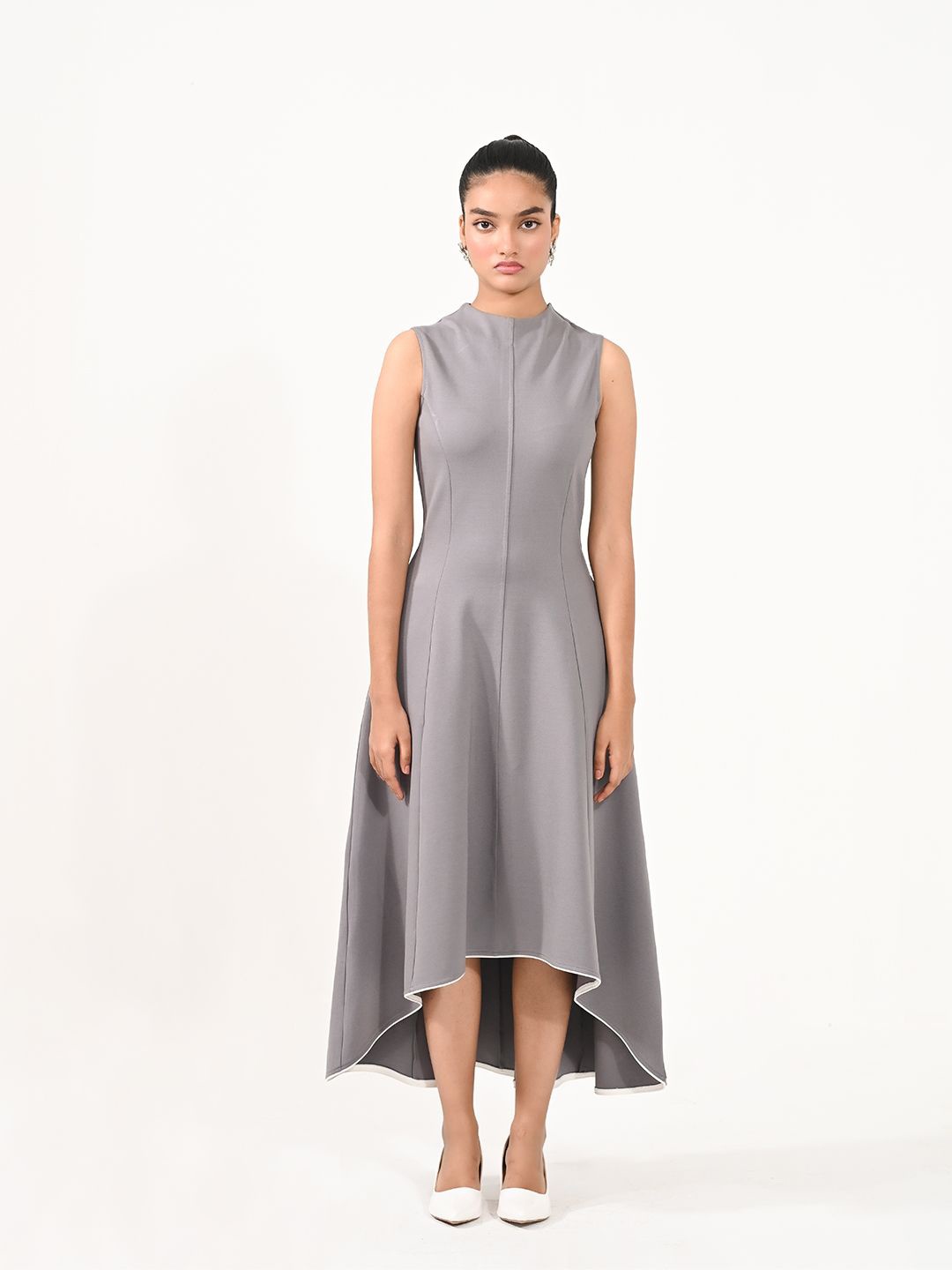 

Aamili A-Line Midi Dress, Grey