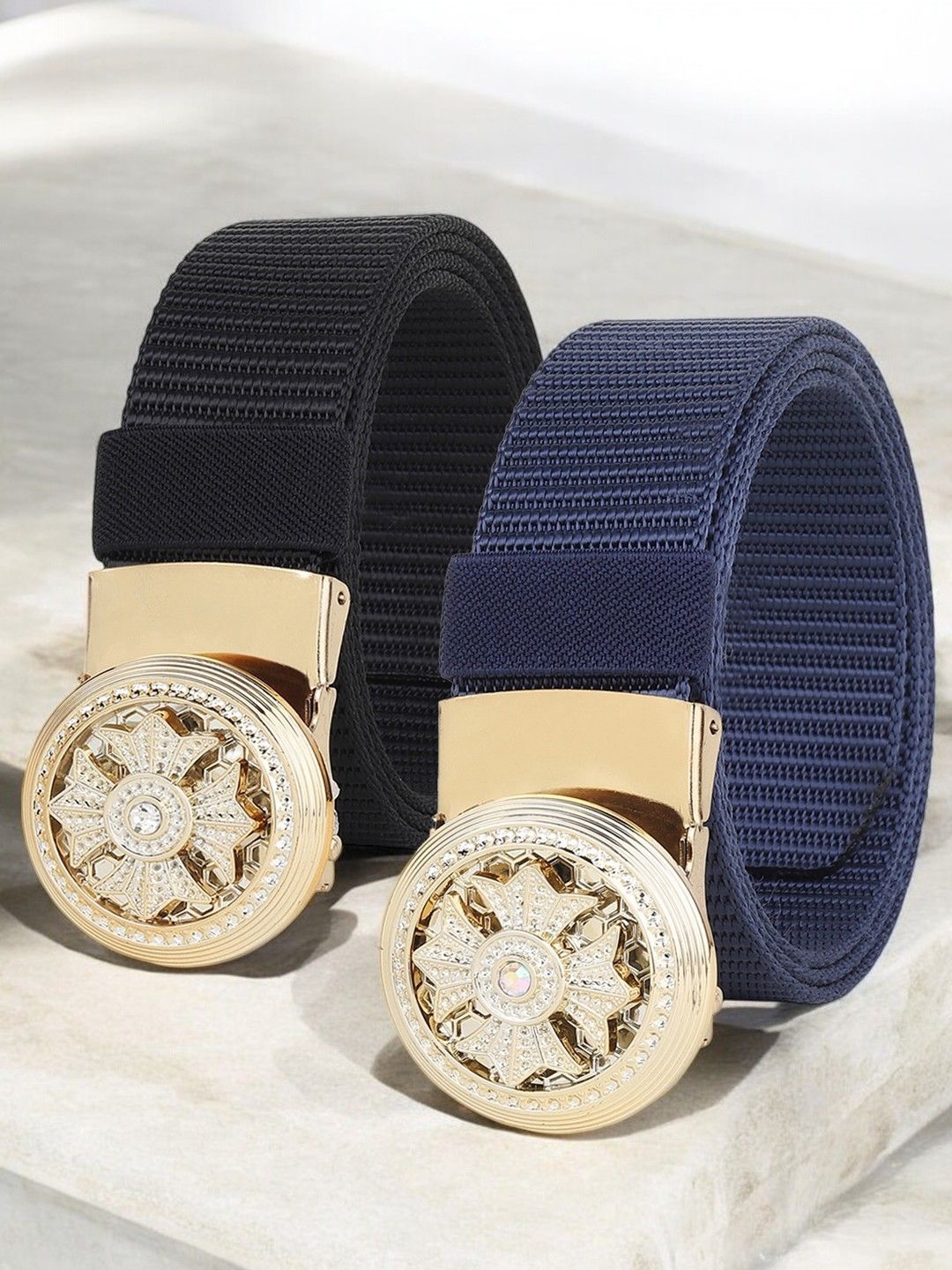 

Provogue Men Textured 2 Belt, Blue
