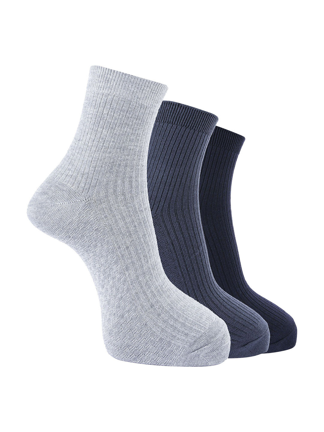 

Dollar Men Pack Of 3 Patterned Ankle Length Socks, Navy blue