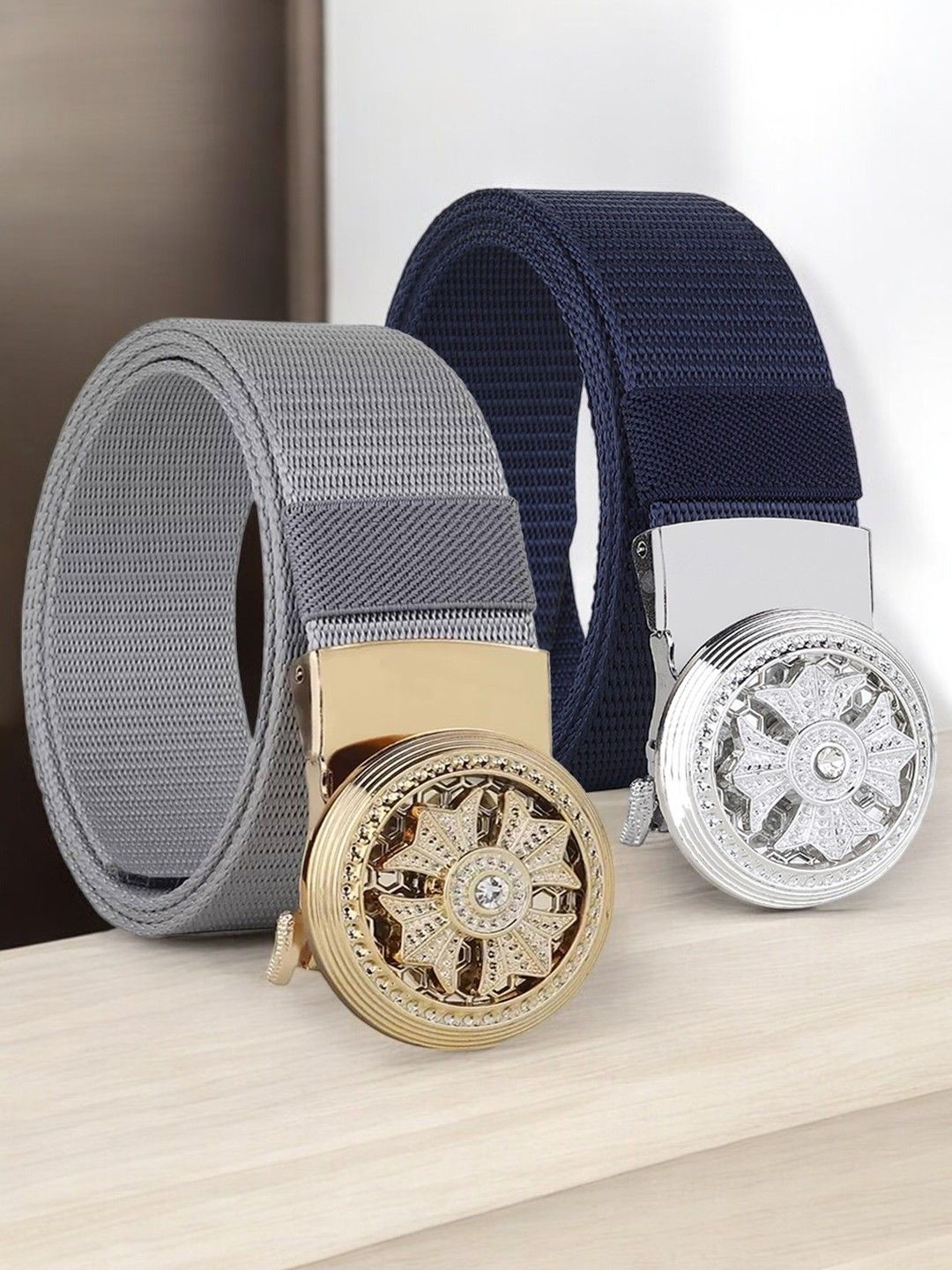 

Provogue Men Textured 2 Belt, Grey