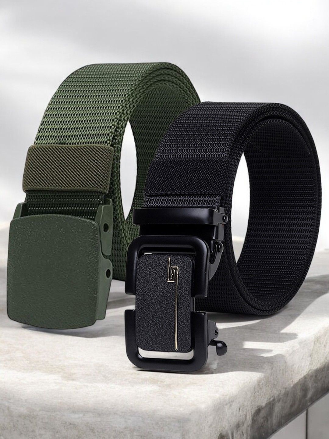 

Provogue Men Textured 2 Belt, Green