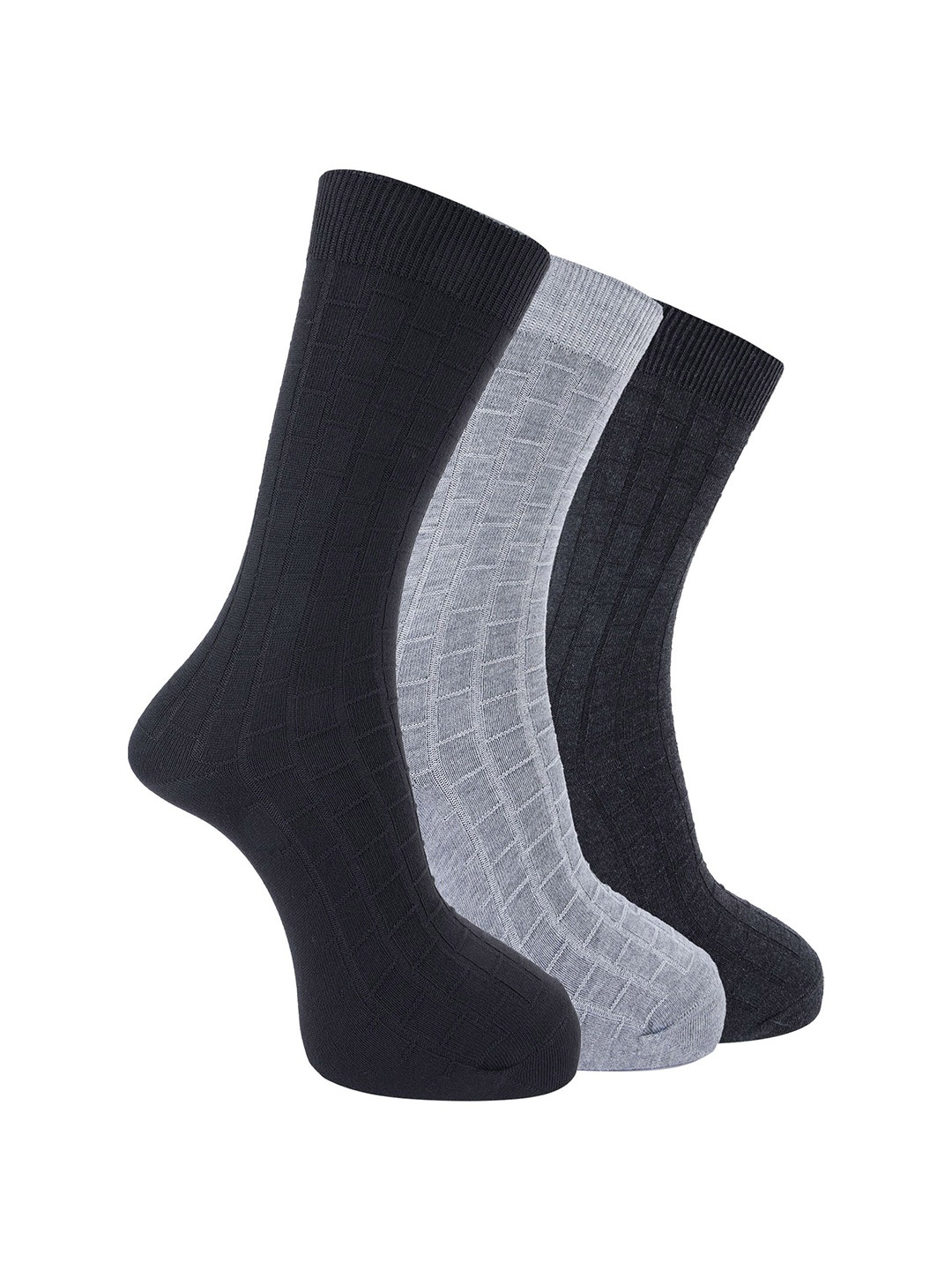 

Dollar Men Pack of 3 Calf Length Socks, White