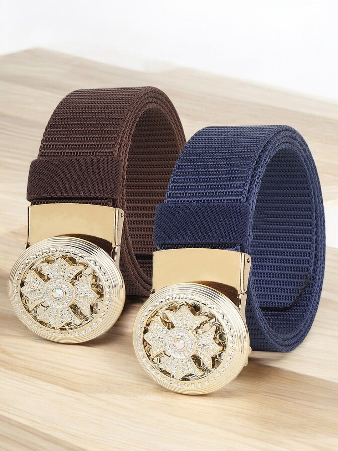 

Provogue Men Textured 2 Belt, Blue