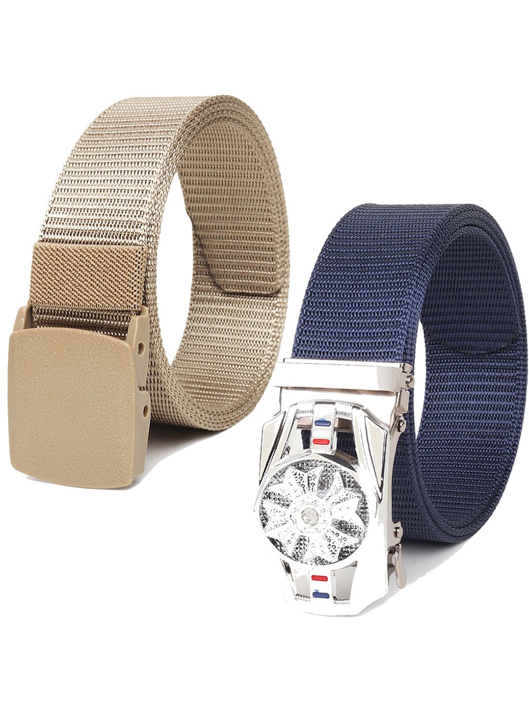 

Provogue Men Pack Of 2 Textured Belt, Blue