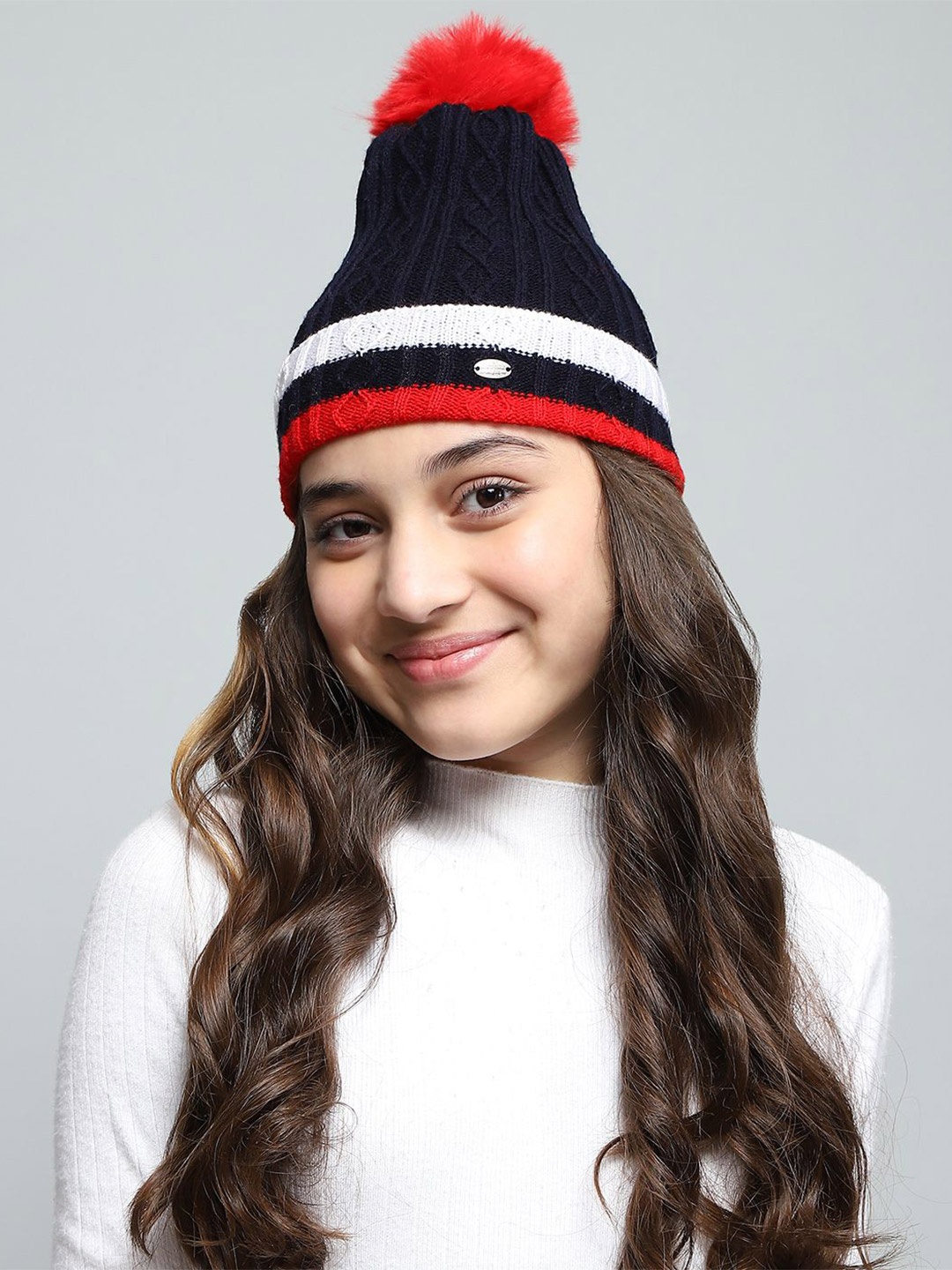 

Monte Carlo Girls Self Design Beanie, Navy blue