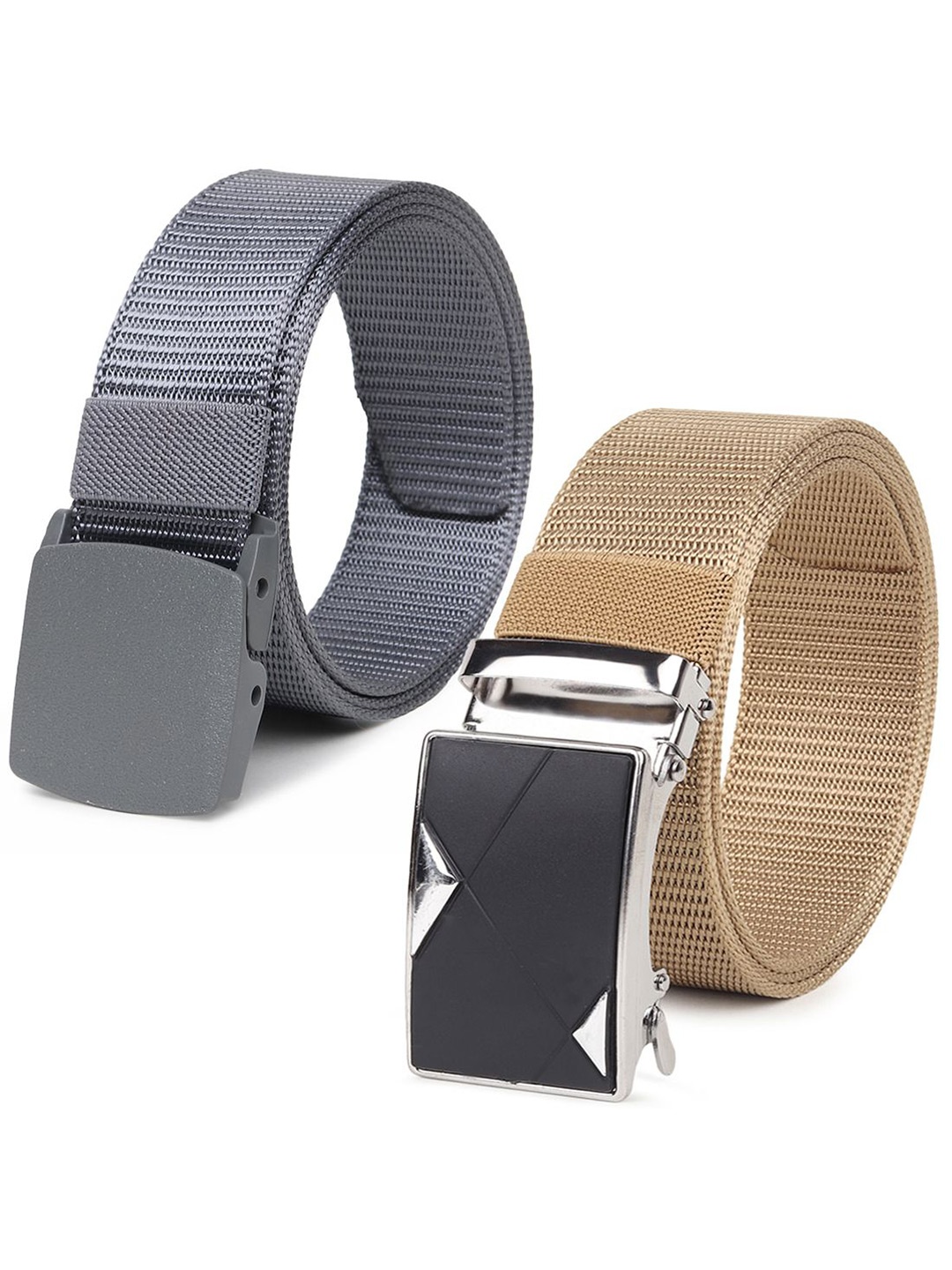 

Provogue Men Pack of 2 Belts, Grey