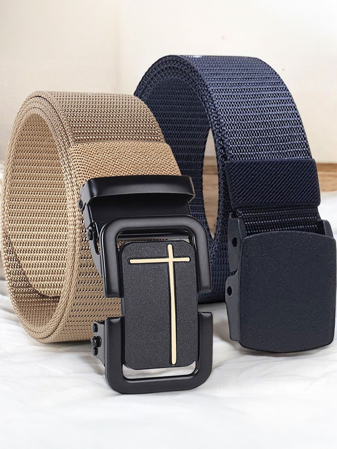 

Metronaut Men Textured 2 Formal Belt, Blue