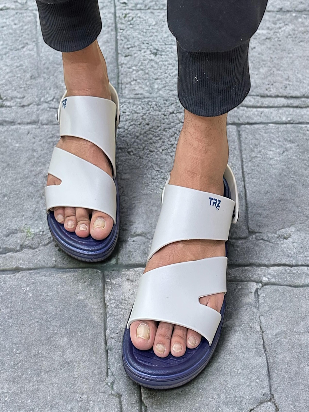 

BAESD Men Rubber Comfort Sandals, Navy blue