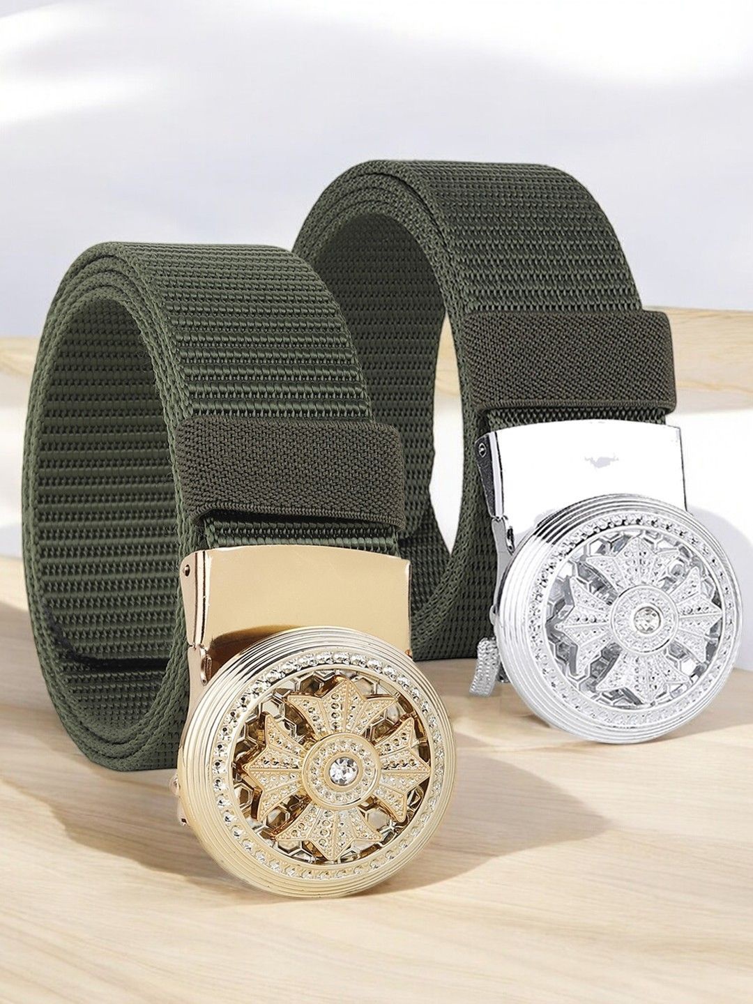 

Provogue Men Textured 2 Belt, Green