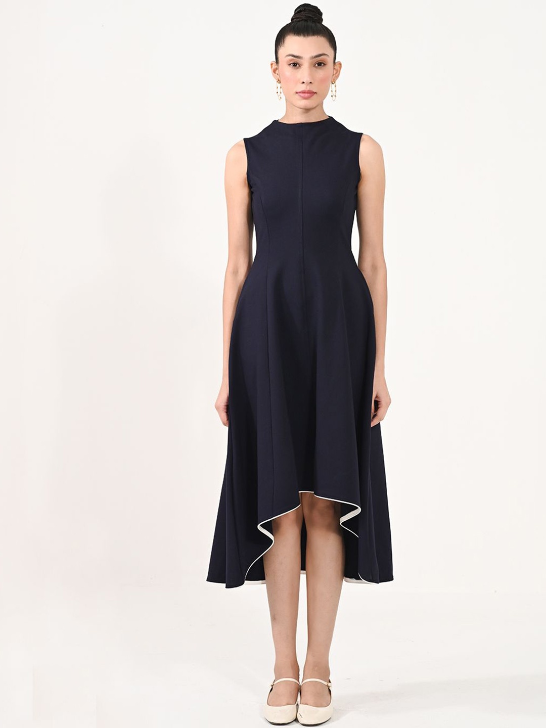 

Aamili Women A-Line Midi Dress, Blue