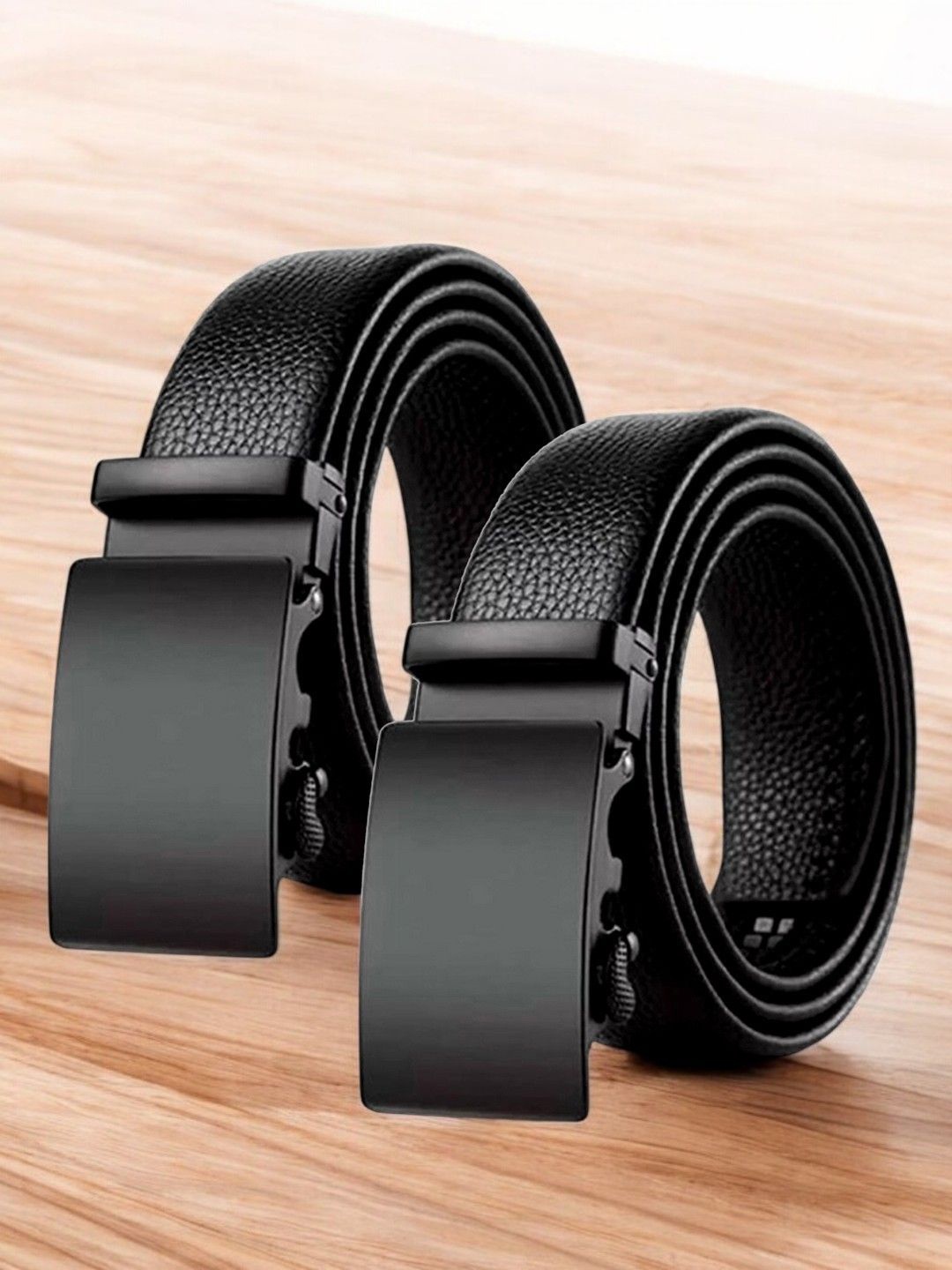

Provogue Men Textured 2 PU Belt, Black