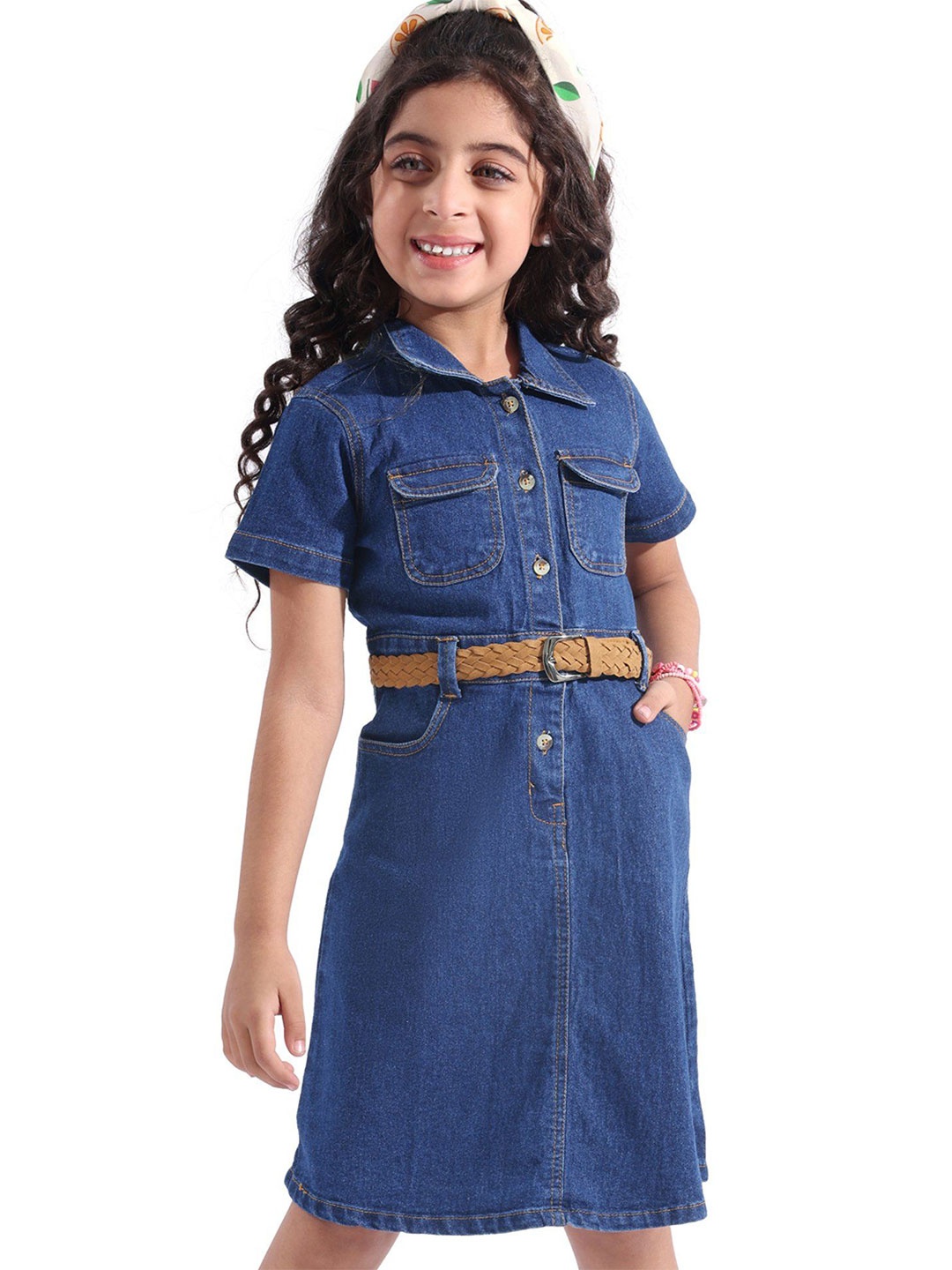 

Hola Bonita Shirt Dress, Blue