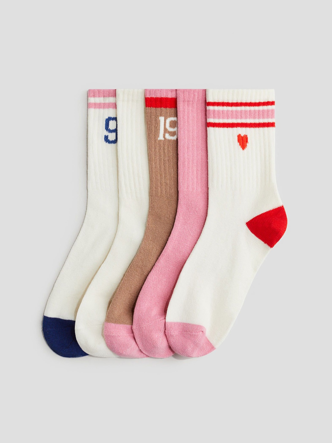 

H&M 5-Pack Socks, Brown