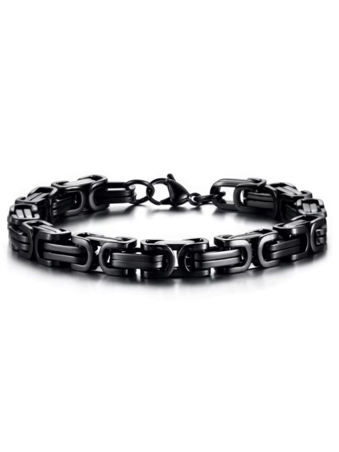 

NAKABH Men Stainless Steel Bold Link Bracelet, Black