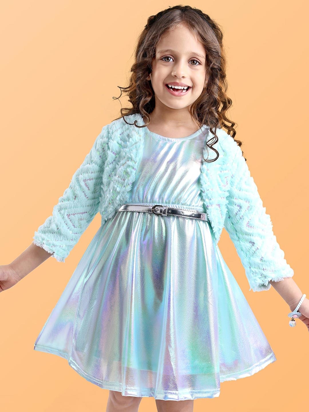 

Hola Bonita Print A-Line Dress, Blue