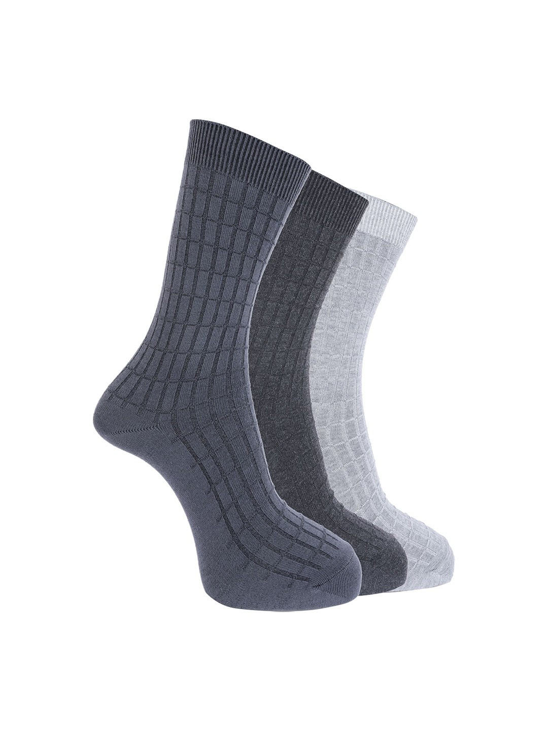 

Dollar Men Pack of 3 Free Size Full Length Cotton Socks, White