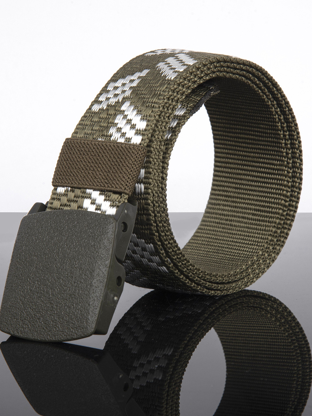 

Metronaut Men Textured Formal Belt, Green