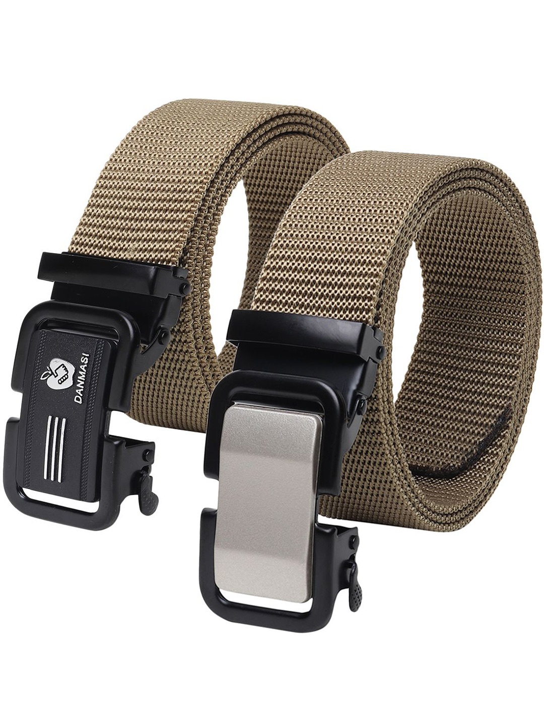 

Provogue Men Pack Of 2 Canvas Woven Design Belt, Cream