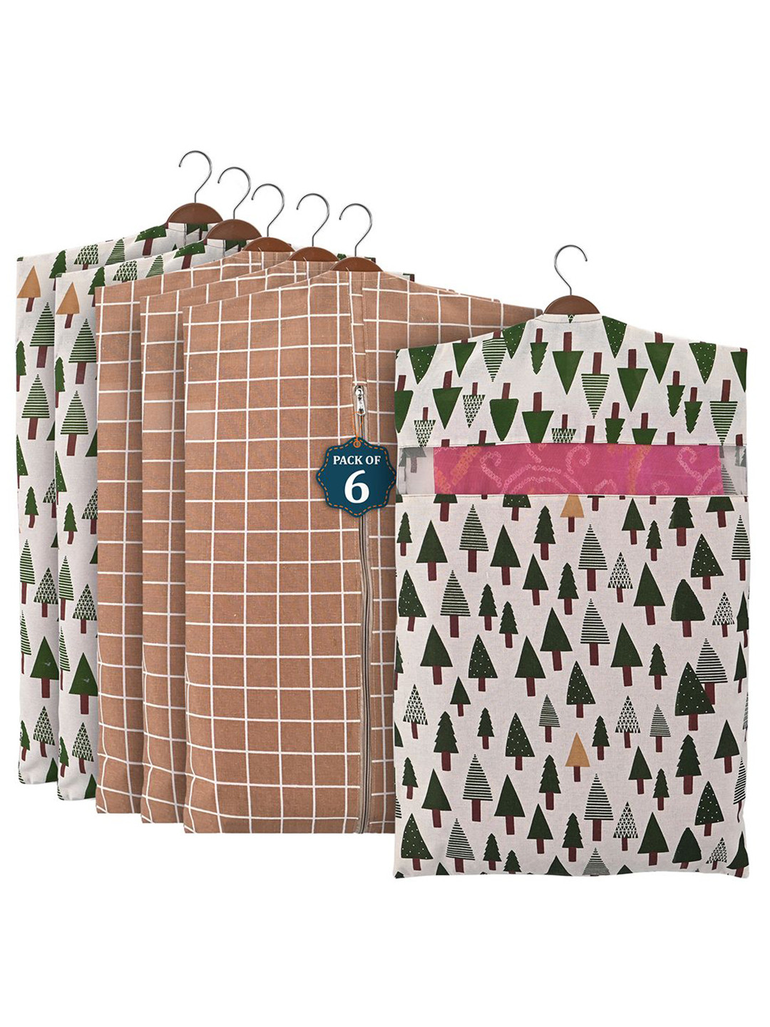 

Kuber Industries Brown Set of 6 Regular Multi-Utility Organisers