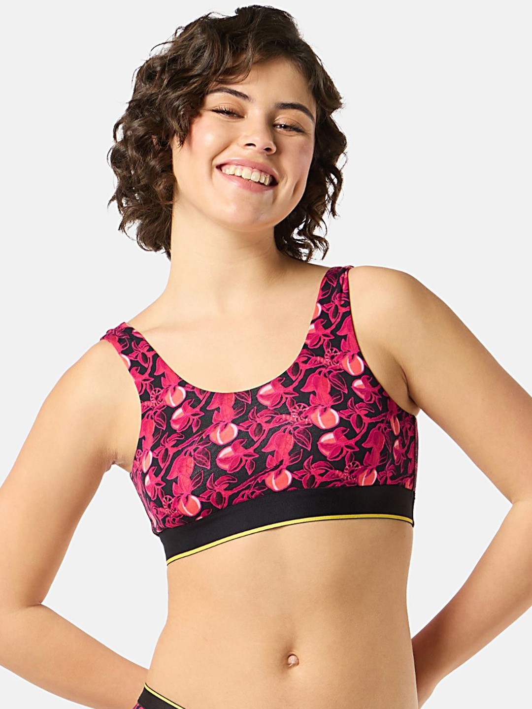

bummer Women Proactive Wire free Non Padded Sports Bra, Pink