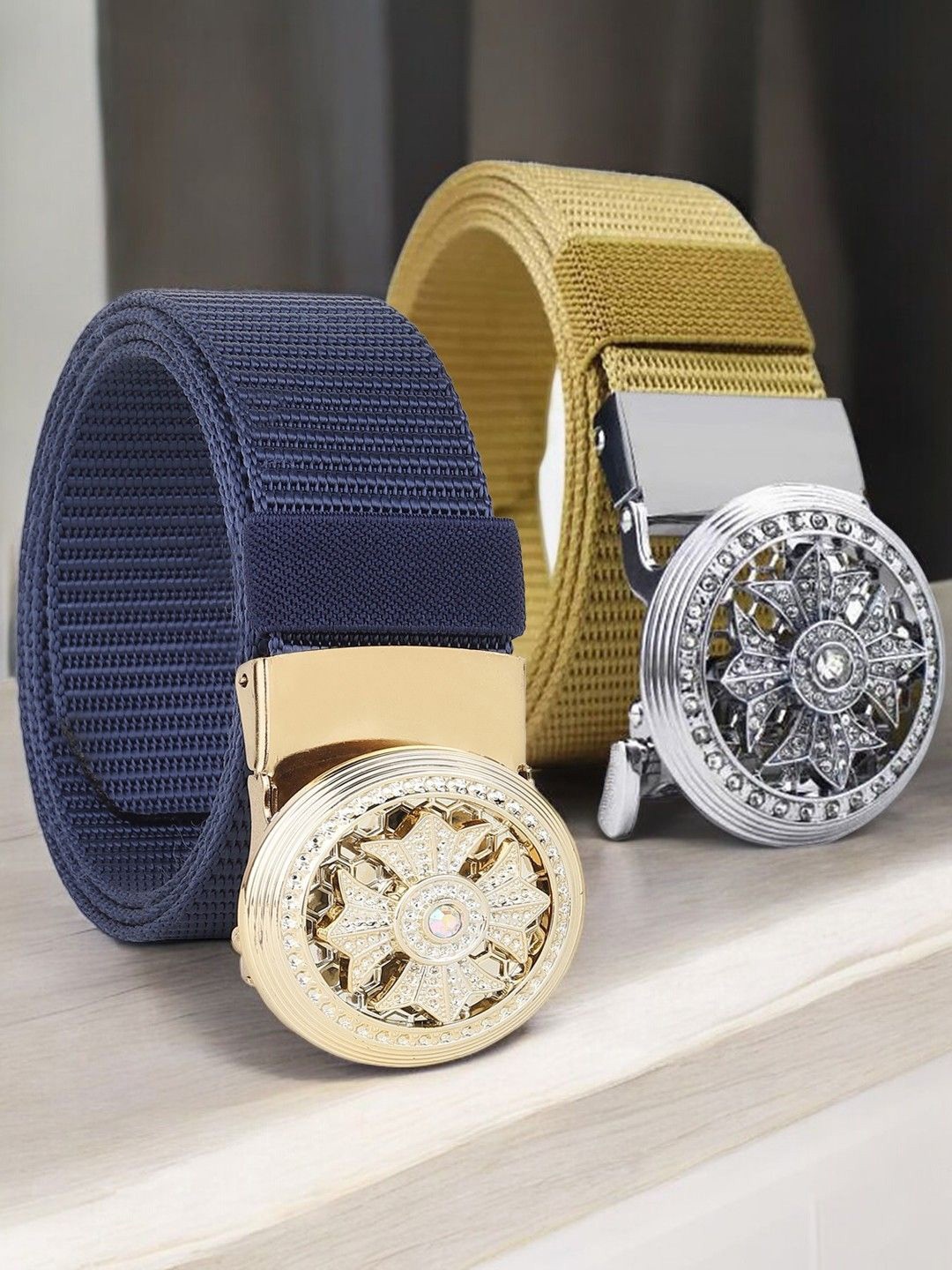 

Provogue Men Textured 2 Belt, Blue