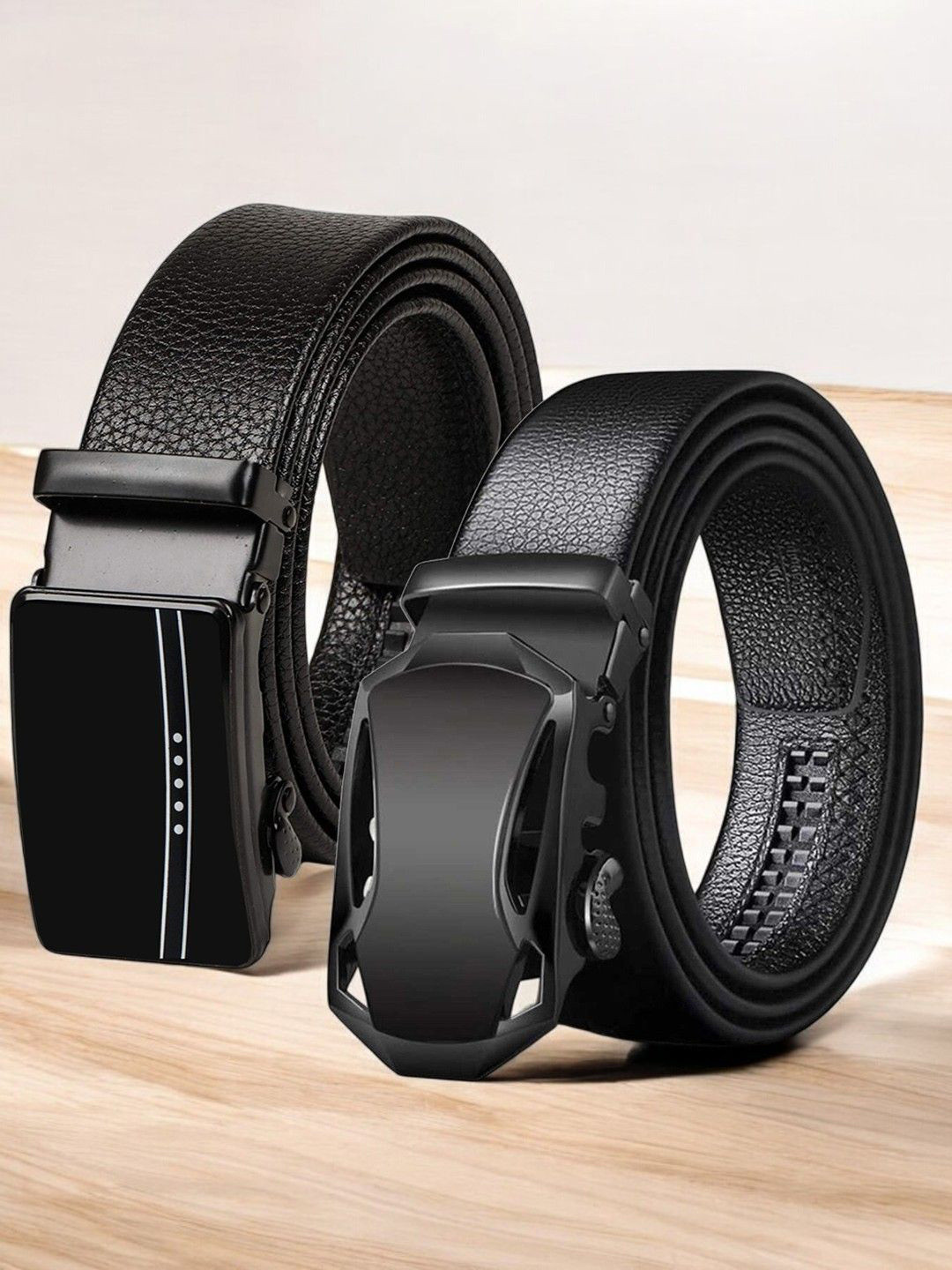 

Provogue Men Textured 2 PU Belt, Black