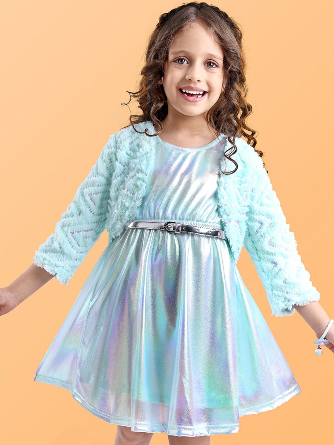 

Hola Bonita Print A-Line Dress, Blue