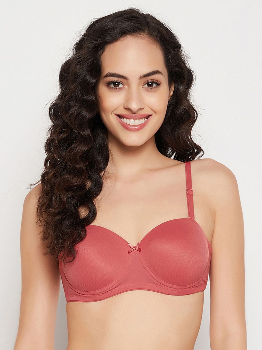 

Clovia Powernet Full Coverage Underwired Lightly Padded Balconette Bra, Orange