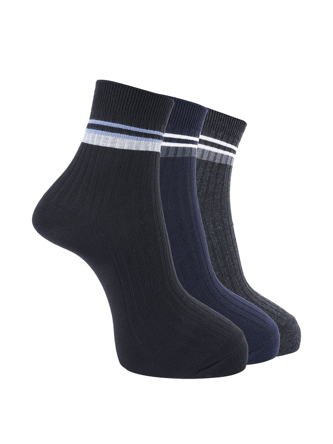 

Dollar Men Pack of 3 Ankle Length Socks, Black