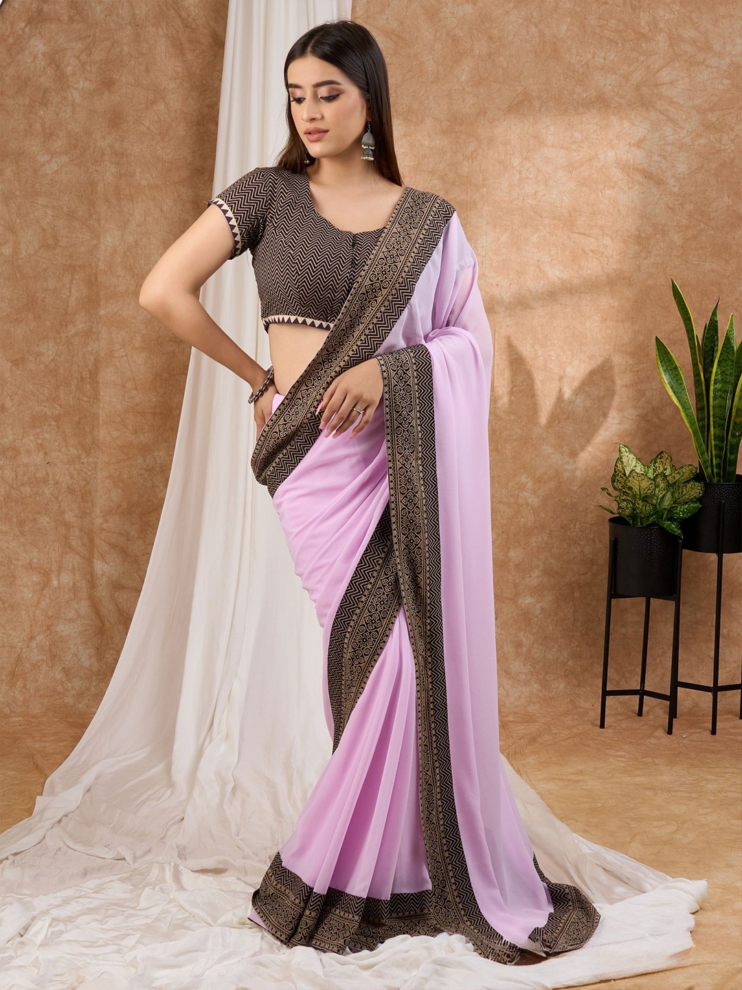 

Prasam Printed Saree, Lavender