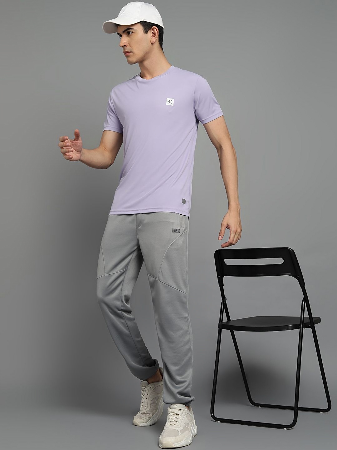 

HRX by Hrithik Roshan Men Solid Round Neck T-shirt, Lavender