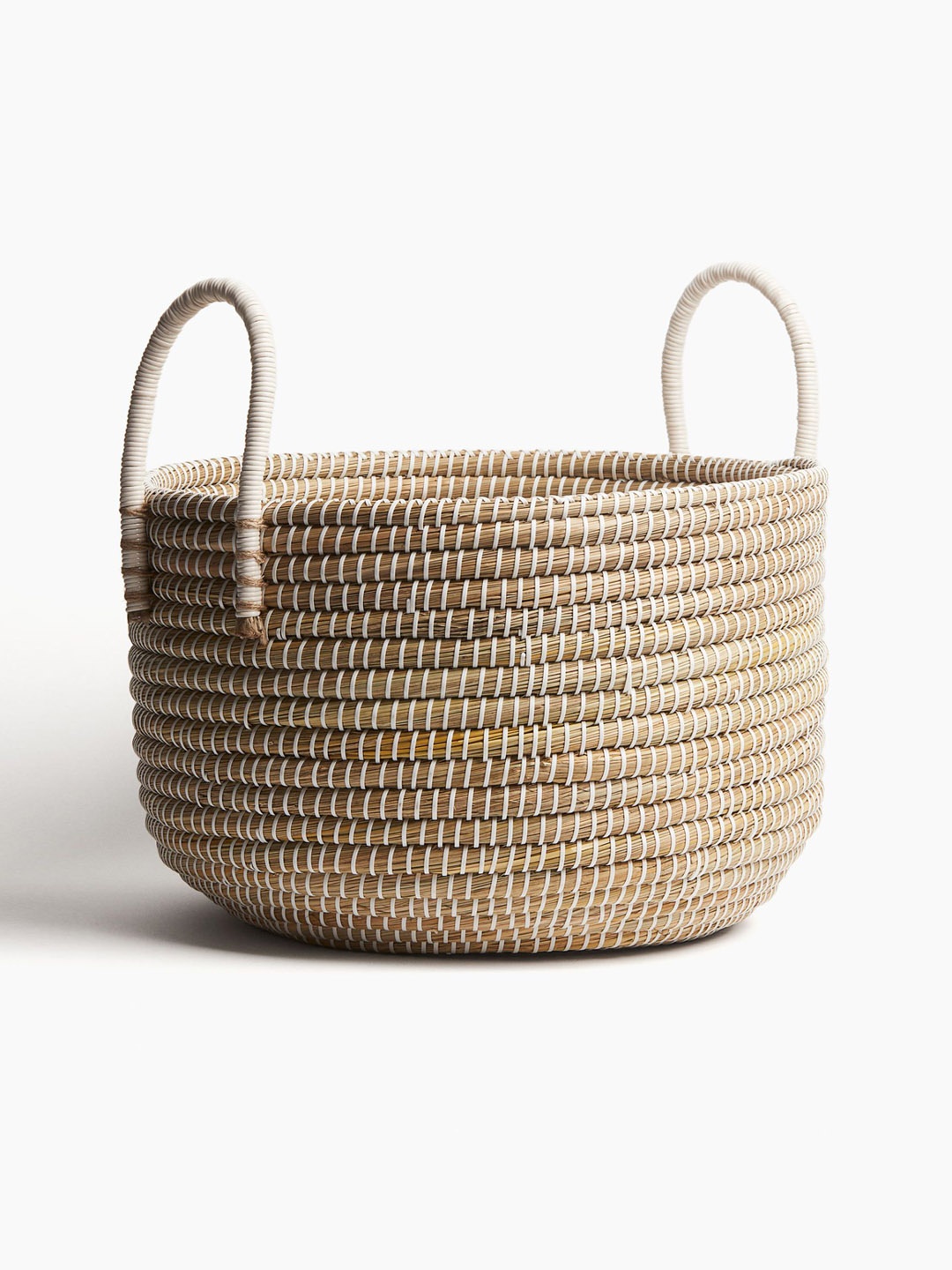 

H&M White Large Handmade Storage Basket