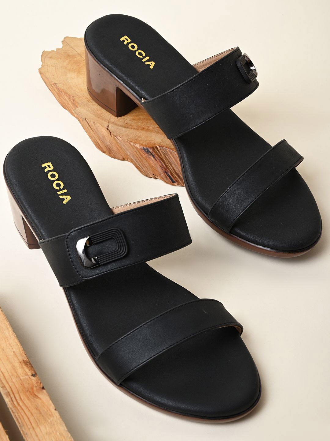 

Rocia Women Block Heel Sandals, Black