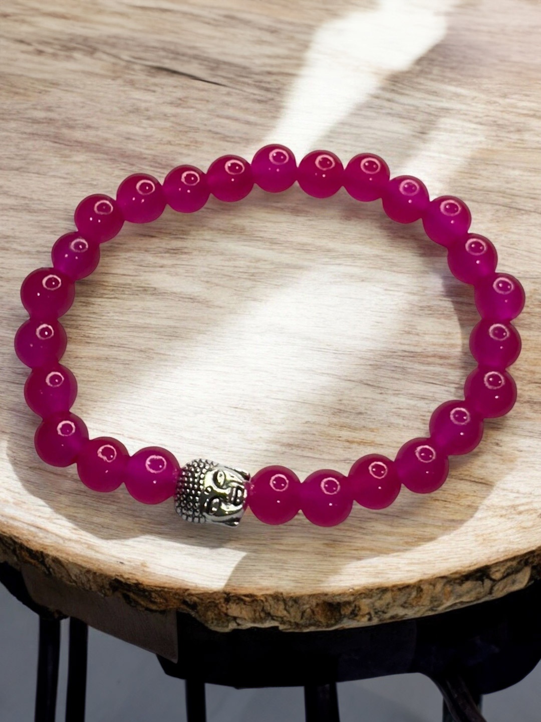 

AKLINA Artificial Beads Beaded Ceramic Elasticated Bracelet, Pink