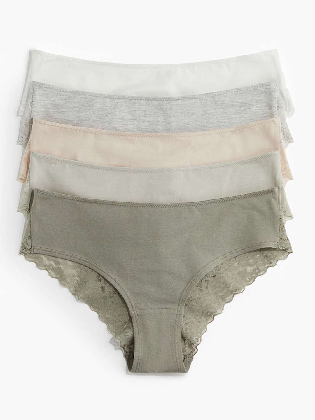 

H&M 5-Pack Hipster Briefs, Green