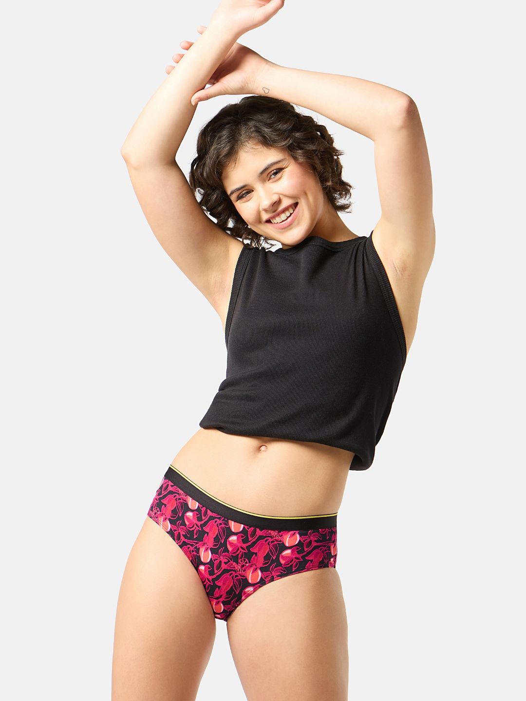 

bummer Women's Underwear Soft Micromodal Printed Hipster, Pink