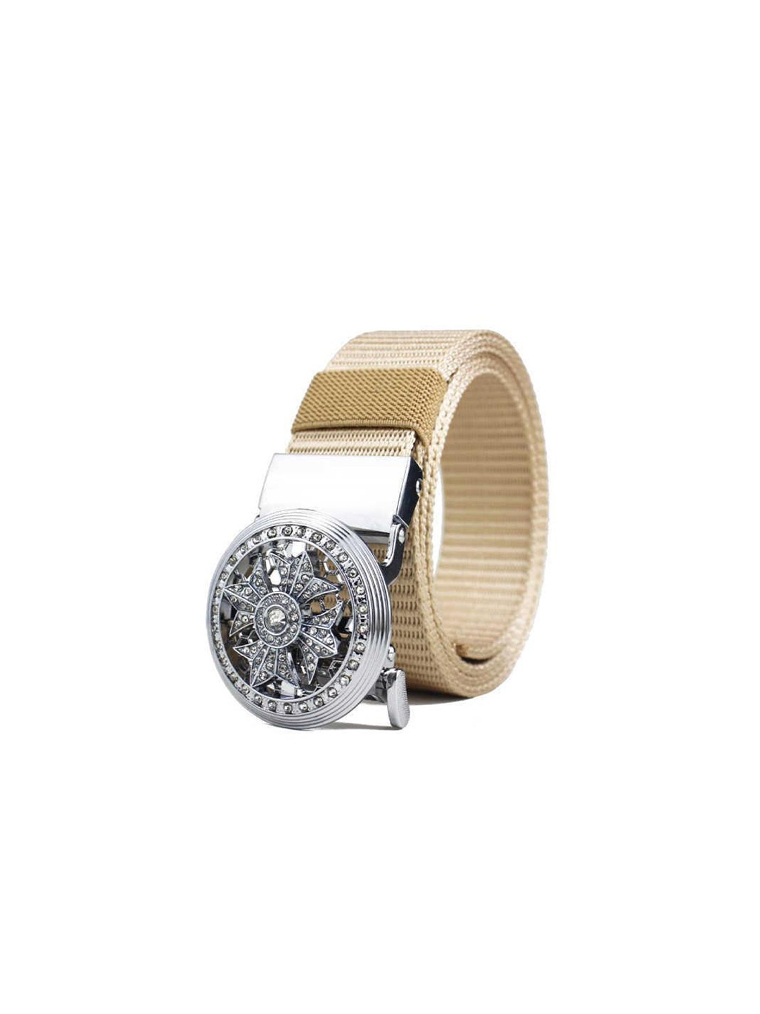 

Metronaut Men Textured Belt, Cream