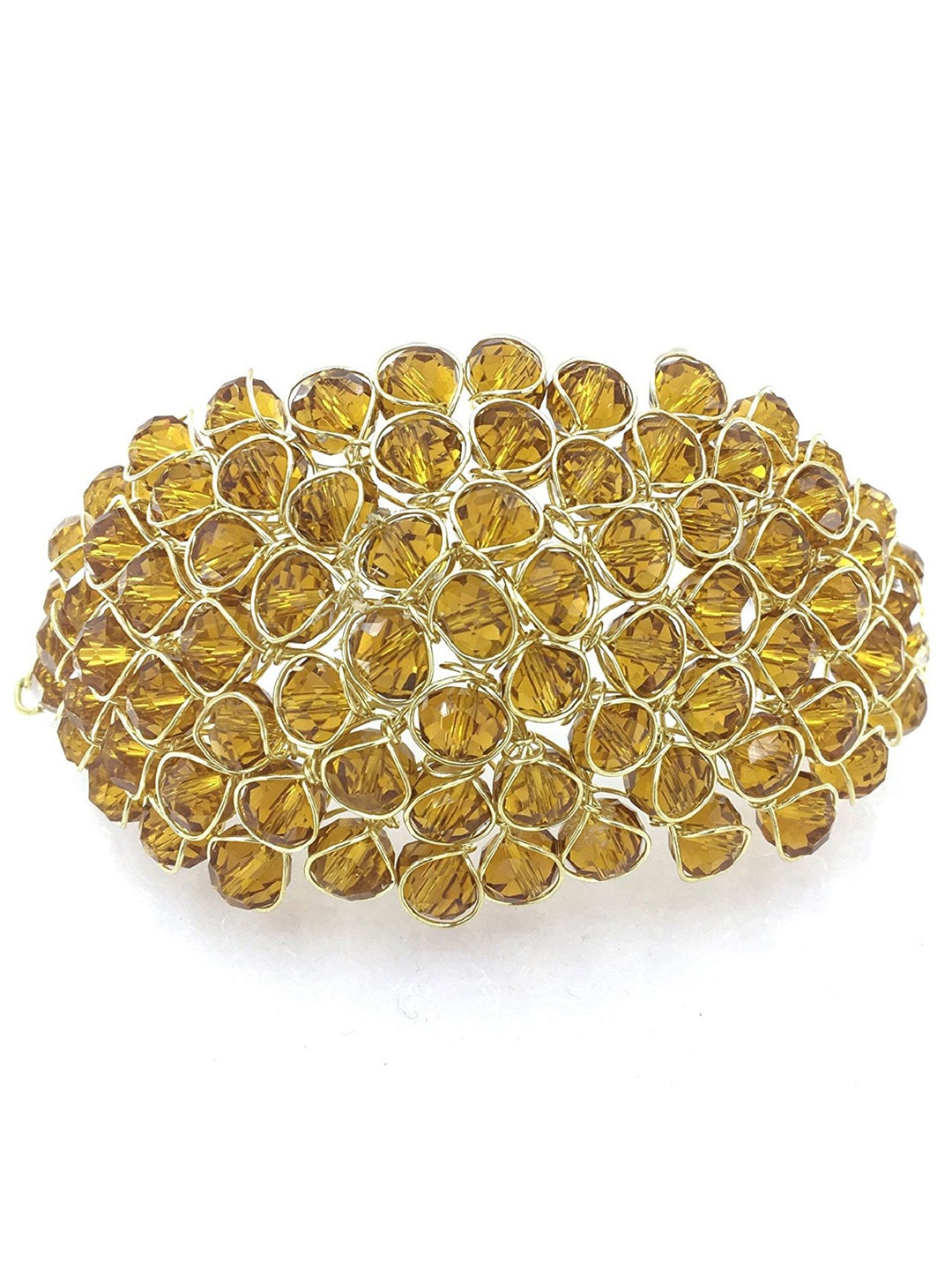 

Embroco Gold Plated Crystals Studded Wraparound Bracelet, Green